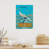 Zanzibar vintage affiche poster (Keuken)
