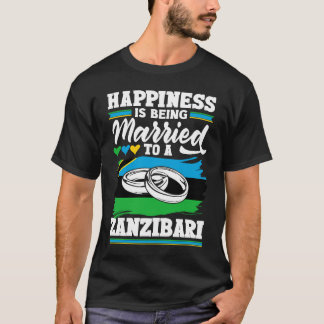 Zanzibar Vlag geluk wordt getrouwd met een Zanz T-shirt