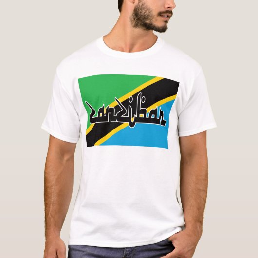 Zanzibar, vlag van Tanzania, Oost-Afrika T-shirt (Voorkant)