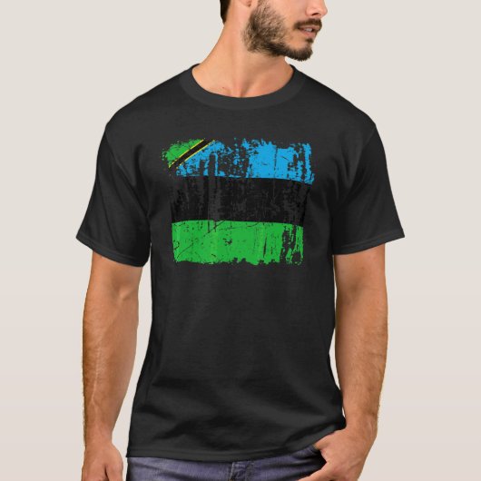 Zanzibar vlagontwerp t-shirt (Voorkant)