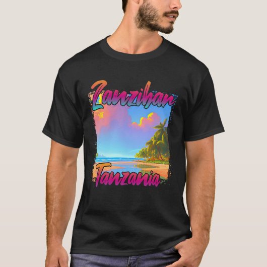 Zanzibar Zonsondergang T-shirt (Voorkant)