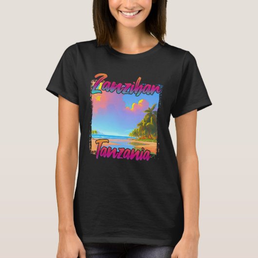 Zanzibar Zonsondergang T-shirt (Voorkant)