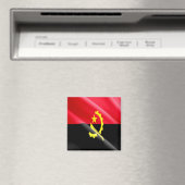 zAO002 ANGOLA WAVING FLAG, Afrika, Fridge Magneet (Insitu (Vaatwasser))