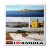 zAO003 ANGOLA I LOVE, Mozaïek, Afrika, Tegeltje (Voorkant)