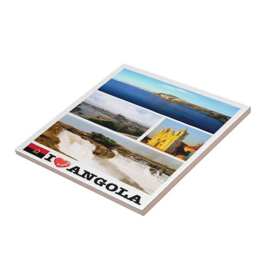 zAO003 ANGOLA I LOVE, Mozaïek, Afrika, Tegeltje (Zijkant)