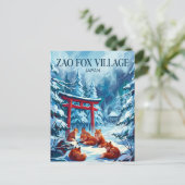 Zao Fox Village Japan Briefkaart (Staand voorkant)