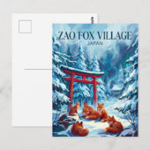 Zao Fox Village Japan Briefkaart (Voorkant / Achterkant)