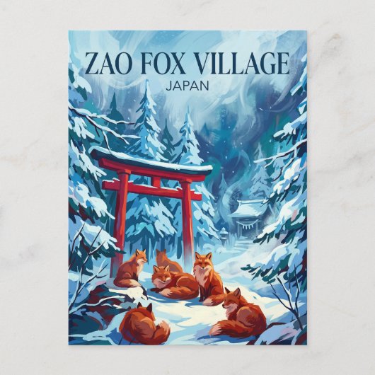 Zao Fox Village Japan Briefkaart (Voorkant)