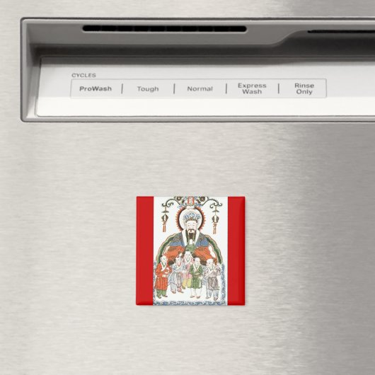 Zao Jun Chinese keuken god magneet (Insitu (Vaatwasser))