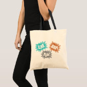 ZAP BAM POW Comic Sound FX - Oranje Tote Bag (Voorkant (product))