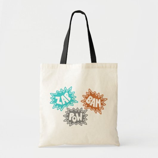 ZAP BAM POW Comic Sound FX - Oranje Tote Bag (Voorkant)