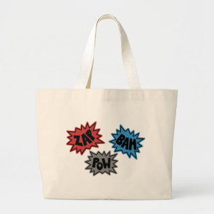 ZAP BAM POW Comic Sound FX - Origineel Grote Tote Bag
