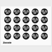 ZAP BAM POW Comic Sound FX - Wit Ronde Sticker (Vel)