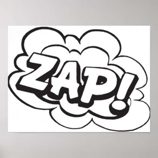 ZAP Comic Book Caption Poster (Voorkant)