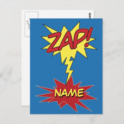 ZAP! custom briefkaart (Voorkant / Achterkant)