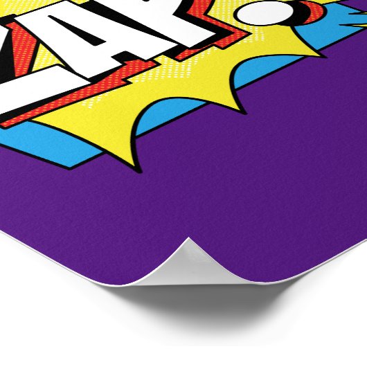 Zap! Elektrificerende Pop Art Comic Action Poster (Hoek)