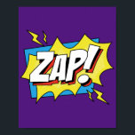 Zap! Elektrificerende Pop Art Comic Action Poster<br><div class="desc">Breng een schok van energie in uw ruimte met deze 'Zap!' pop art design. Geïnspireerd door de levendige en dynamische stijl van klassieke stripboeken,  legt dit stuk het opwindende moment van actie vast,  waardoor het een opvallende en levendige toevoeging is aan elke kamer.</div>