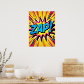 ZAP! Elektrische Pop - Retro Comic Explosion Poste Poster (Keuken)