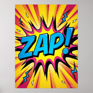 ZAP! Elektrische Pop - Retro Comic Explosion Poste Poster