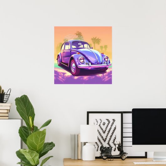 Zap en Roll: De Herbie Rides Elektrische Reis Poster (Thuiskantoor)
