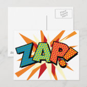 ZAP Fun Retro Comic Book Pop Art Briefkaart (Voorkant / Achterkant)