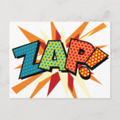 ZAP Fun Retro Comic Book Pop Art Briefkaart (Voorkant)