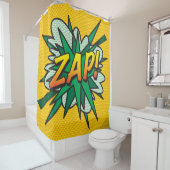 ZAP Fun Retro Comic Book Pop Art Douchegordijn (In situ)