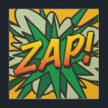 ZAP Fun Retro Comic Book Pop Art Hout Afdruk<br><div class="desc">Een leuk,  cool en trendy retro-stripverhaal pop-geïnspireerd design dat de wham,  zap,  pow in elke superheldendag plaatst. Ontworpen door: ComicBookPop© op www.zazzle.com/comicbookpop*</div>