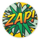ZAP Fun Retro Comic Book Pop Art Keramische Knop (Voorkant)