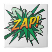 ZAP Fun Retro Comic Book Pop Art Tegeltje (Voorkant)