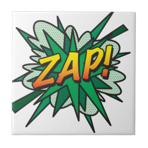 ZAP Fun Retro Comic Book Pop Art Tegeltje