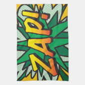 ZAP Fun Retro Comic Book Pop Art Theedoek (Verticaal)