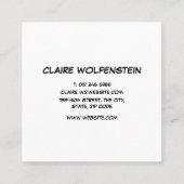 ZAP Fun Retro Comic Book Vierkante Visitekaartje (Achterkant)