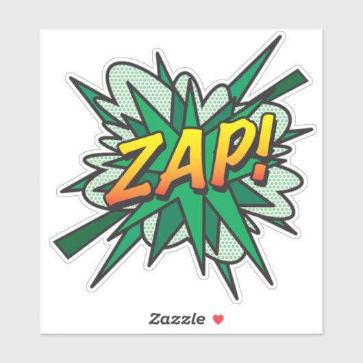 ZAP Fun Retro Stripboek Pop Art Sticker (Vel)