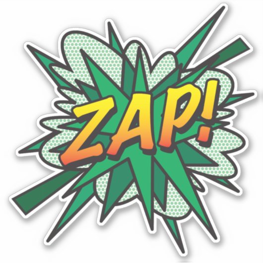 ZAP Fun Retro Stripboek Pop Art Sticker (Voorkant)