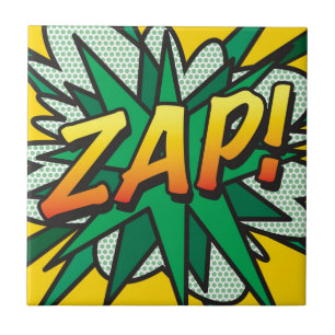 ZAP Fun Retro Stripboek Pop Art Tegeltje