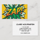 ZAP Fun Retro Stripboek Visitekaartje (Voorkant / Achterkant)