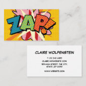 ZAP Fun Retro Stripboek Visitekaartje (Voorkant / Achterkant)