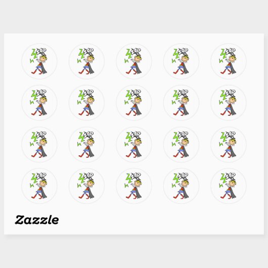 ZAP Girl Hero Ronde Sticker (Vel)