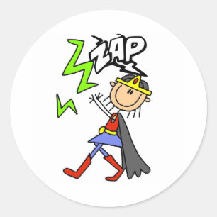 ZAP Girl Hero Ronde Sticker