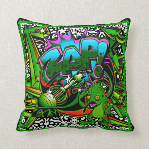 Zap Green Alien gooit kussens