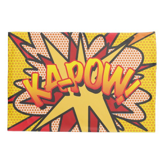 ZAP KAPOW Fun Retro Comic Book Pop Art Kussensloop (Achterkant)