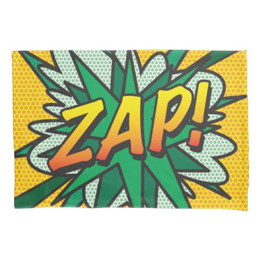 ZAP KAPOW Fun Retro Comic Book Pop Art Kussensloop (Voorkant)