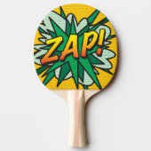 ZAP KAPOW Funny Cool Modern Comic Book Tafeltennisbatje (Achterkant)