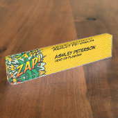 ZAP Leuk Retro Stripboek Naambordje (Zijkant)