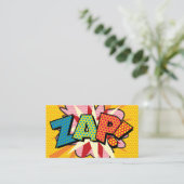 ZAP Leuk Retro Stripboek Visitekaartje (Staand voorkant)