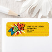 ZAP Leuke Retro Stripboek Pop Art Adres Etiket (Insitu)