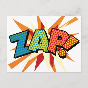 ZAP Leuke Retro Stripboek Pop Art Briefkaart