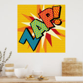 ZAP Leuke Retro Stripboek Pop Art Poster (Keuken)