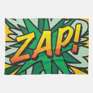ZAP Leuke Retro Stripboek Pop Art Theedoek